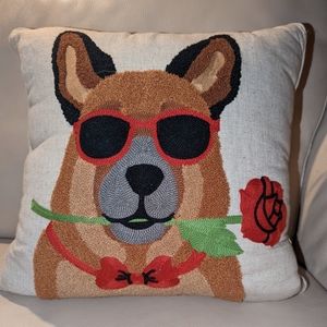 Corgi Rose Pillow
